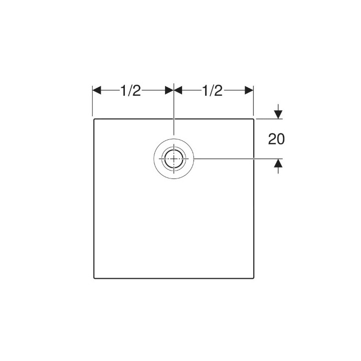 Brodzik kwadratowy Geberit Nemea 90x90 cm, biały
