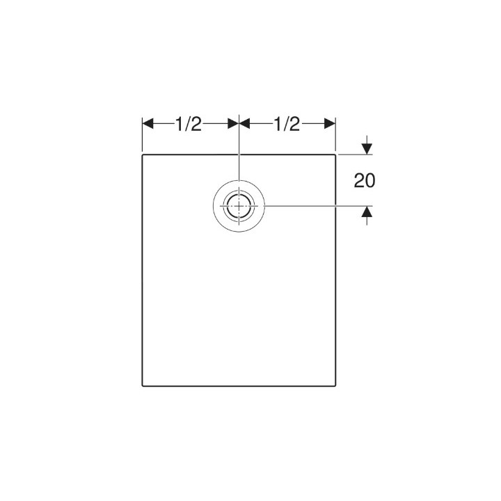 Brodzik prostokątny Geberit Nemea 90x75 cm, biały matowy