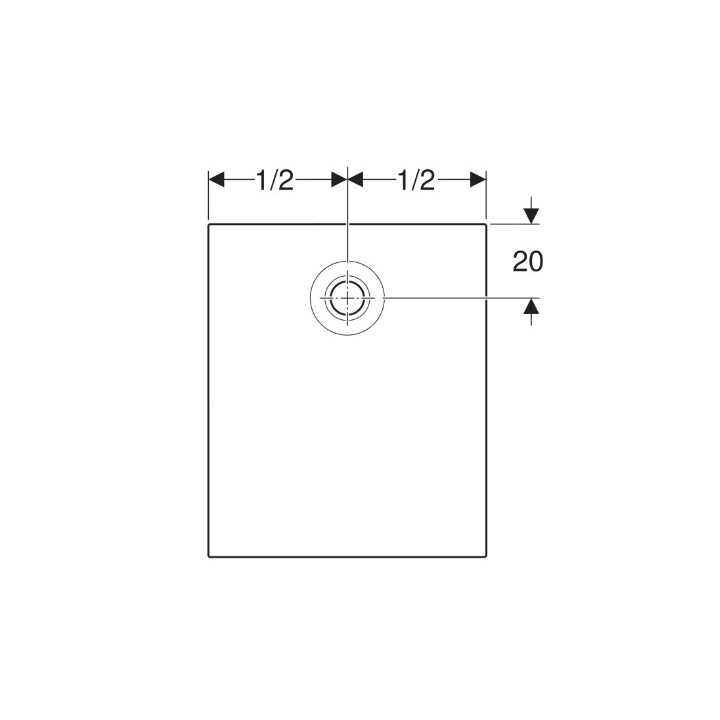 Brodzik prostokątny Geberit Nemea 100x80 cm, biały matowy