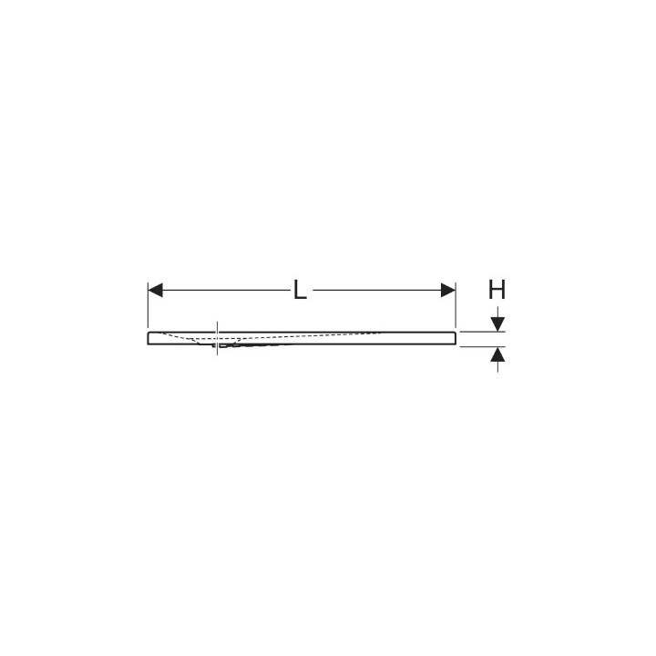 Brodzik prostokątny Geberit Nemea 100x80 cm, biały matowy