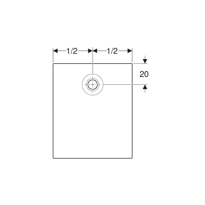 Brodzik prostokątny Geberit Nemea 100x90 cm, biały matowy