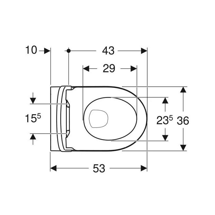 Miska Geberit iCon lejowa, wisząca
