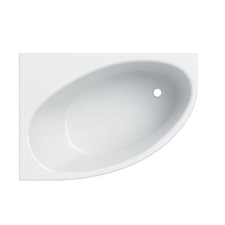 SELNOVA wanna asymetryczna 140x100 cm, odpływ z prawej strony - biała