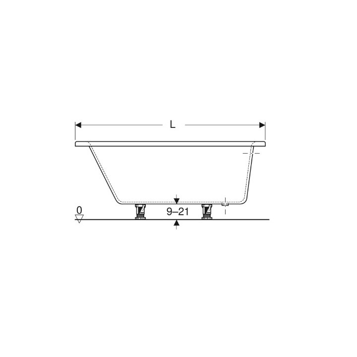 SELNOVA wanna asymetryczna 140x100 cm, odpływ z prawej strony - biała