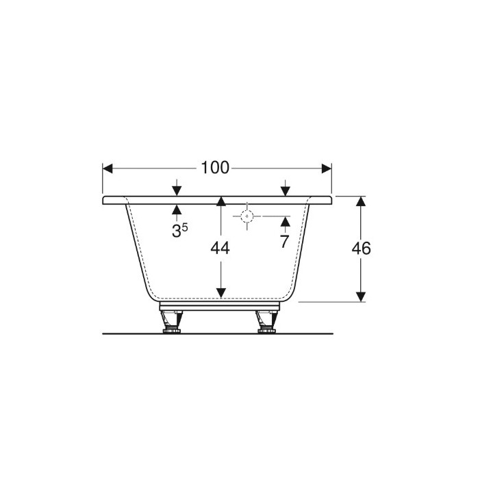 SELNOVA wanna asymetryczna 140x100 cm, odpływ z prawej strony - biała