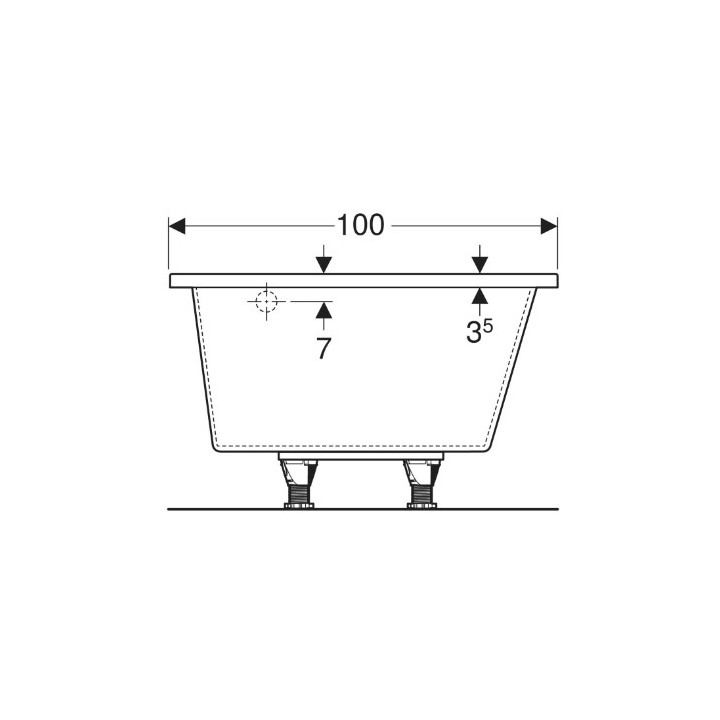 SELNOVA wanna asymetryczna 140x100 cm, odpływ z lewej strony - biała