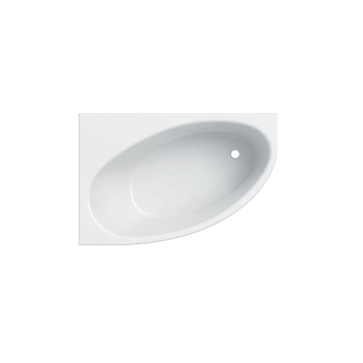 SELNOVA wanna asymetryczna 150x100 cm, odpływ z prawej strony - biała