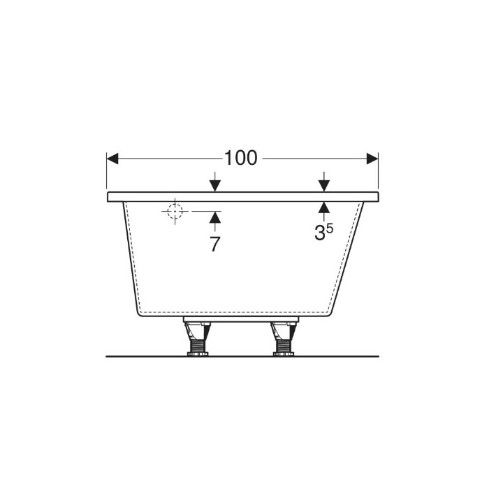 SELNOVA wanna asymetryczna 150x100 cm, odpływ z lewej strony - biała