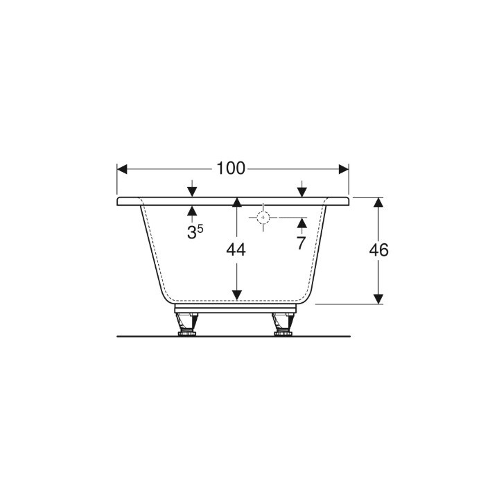 SELNOVA wanna asymetryczna 160x100 cm, odpływ z prawej strony - biała