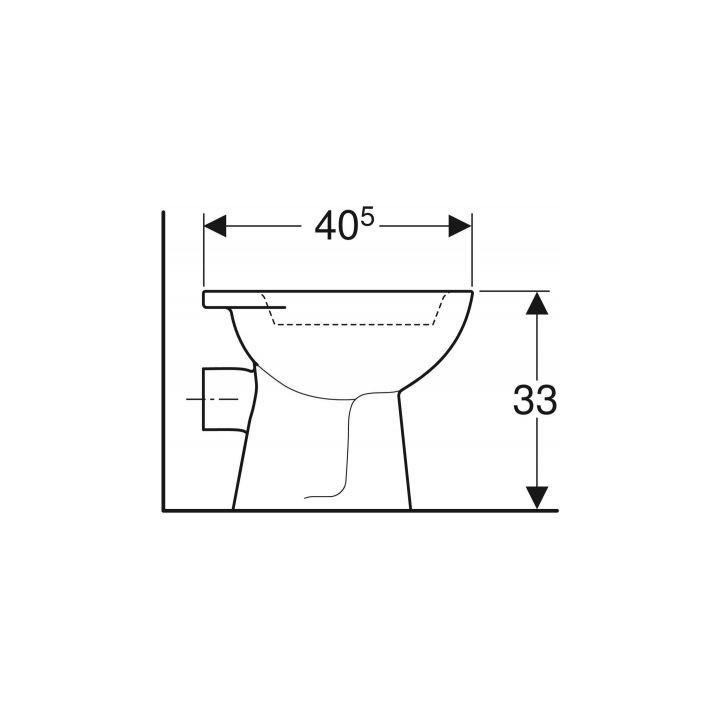 GEBERIT Stojąca miska sedesowa dla dzieci Geberit Bambini, lejowa
