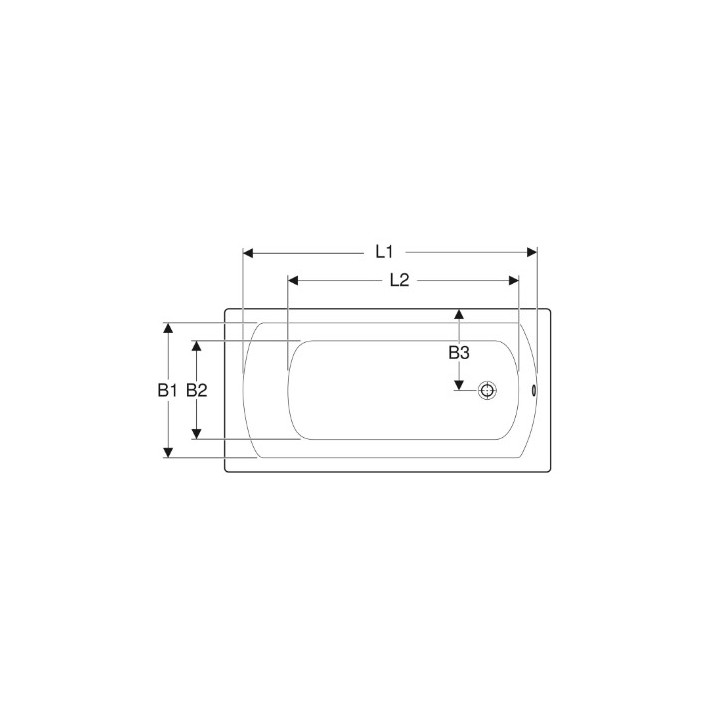 PERFECT wanna prostokątna 160x75 cm - biała
