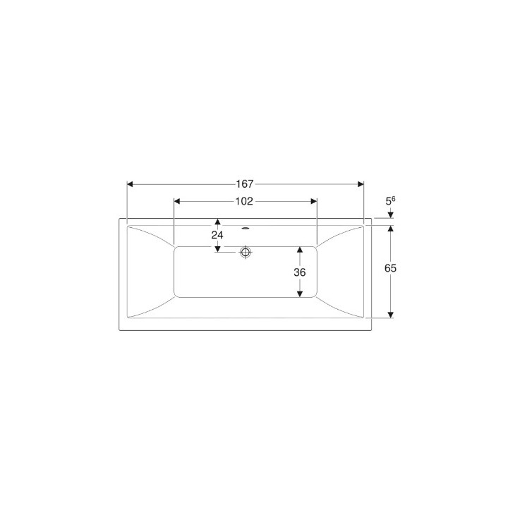SELNOVA SQUARE wanna prostokątna Duo 180x80 cm - biała