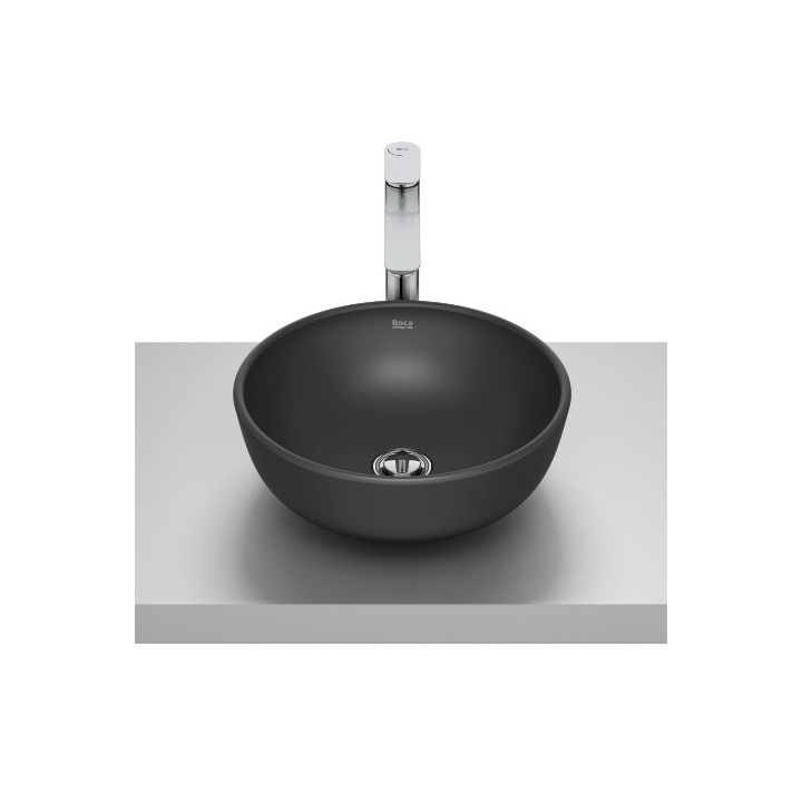OPTICA Umywalka nablatowa ROUND ER 35 cm CZARNY MAT