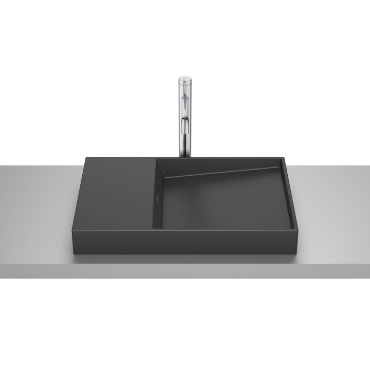 HORIZON Umywalka nablatowa DASH 60x38 cm CZARNY MAT