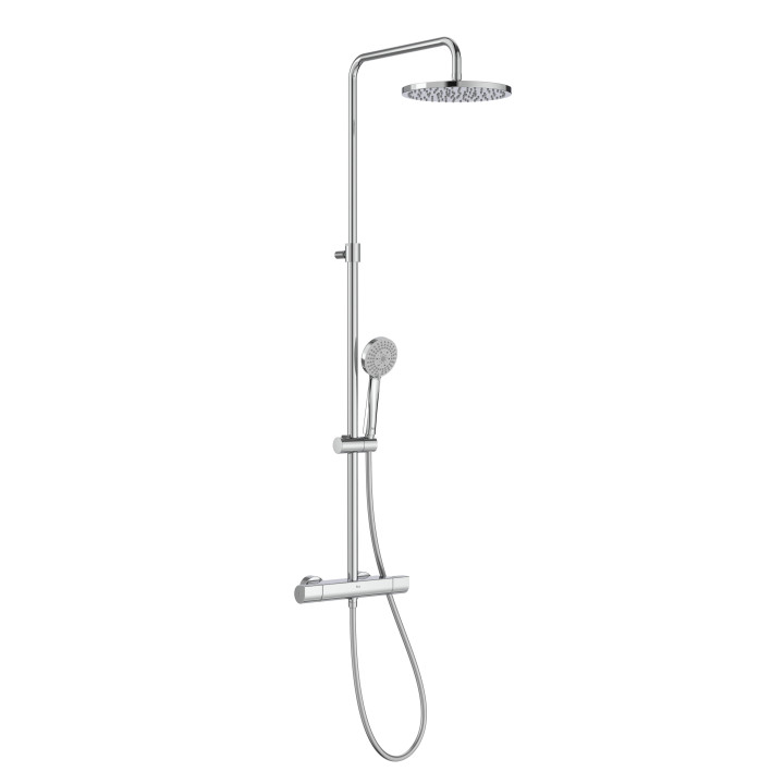 EVEN-T ROUND Kolumna prysznicowa z baterią termostatyczną prysznicową chrom