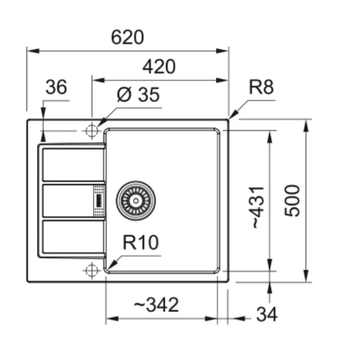 Zlewozmywak Franke Sirius 2.0 S2D Slim 611-62 Tectonite - Biały polarny