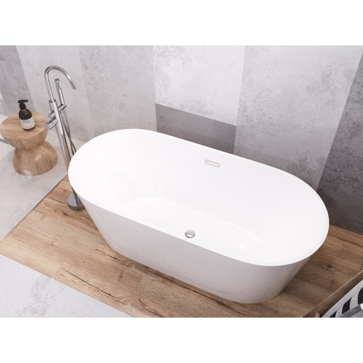 Bateria wannowa wolnostojąca Corsan Lugo chromowana