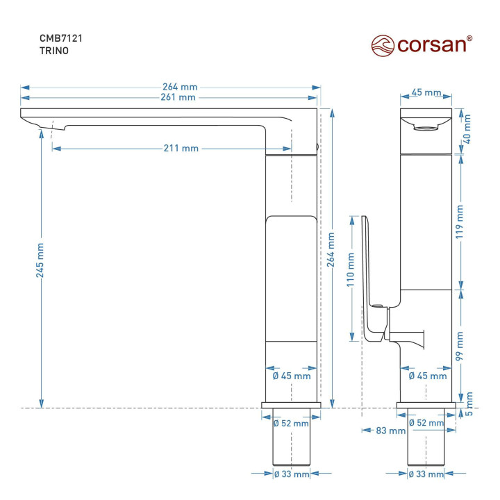 Bateria Corsan Trino czarna