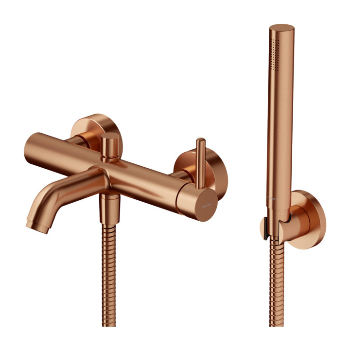 OMNIRES Y bateria wannowa z zestawem prysznicowym - miedź szczotkowana