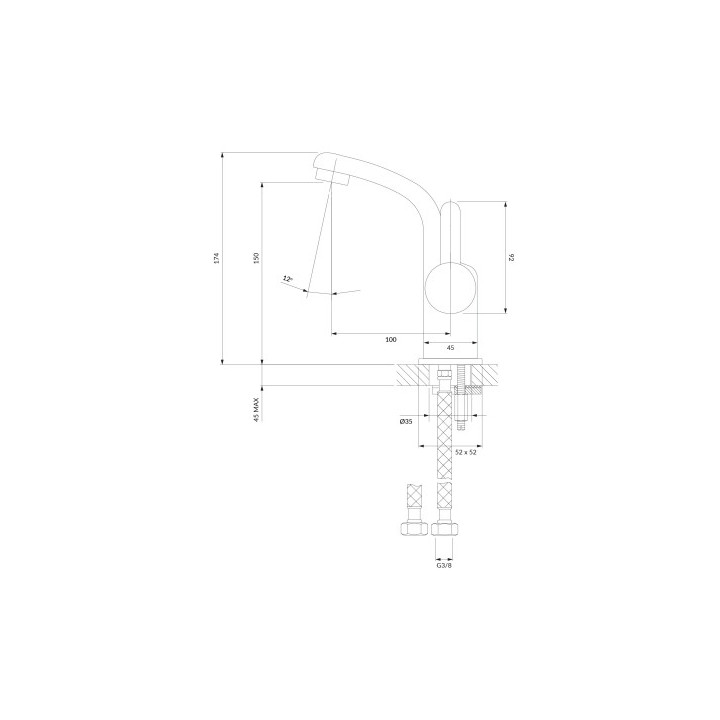 OMNIRES DARLING bateria umywalkowa - złoty