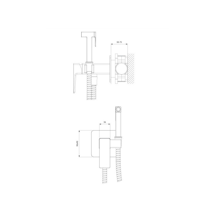 OMNIRES PARMA system bidetowy podtynkowy