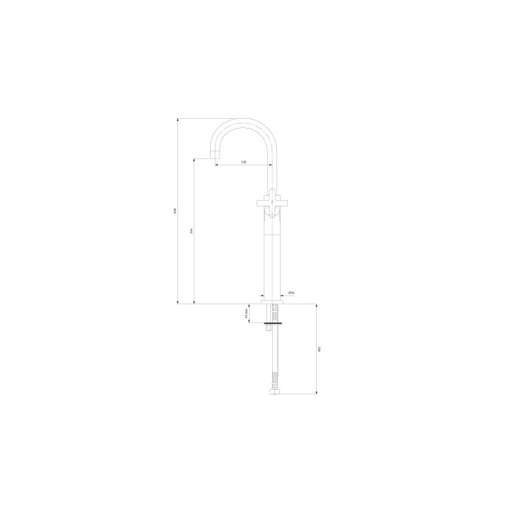 OMNIRES MODERN bateria umywalkowa wysoka z korkiem klik-klak - chrom