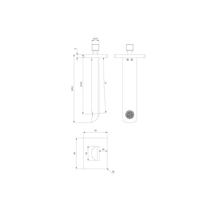 OMNIRES SACRAMENTO wylewka wannowa - chrom