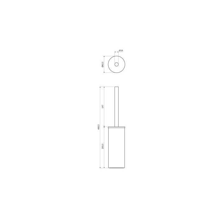 OMNIRES MODERN PROJECT szczotka toaletowa - złoty 