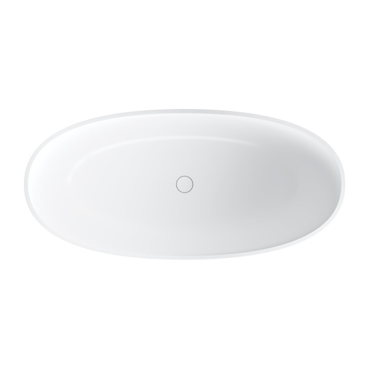 Wanna wolnostojąca OMNIRES SHELL M+, 160x75 cm, z syfonem - biały mat