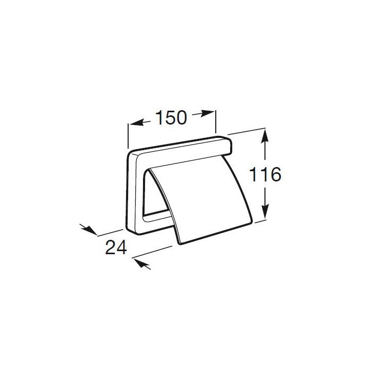 Wieszak na papier bez pokrywy Roca Victoria ścienny, dł. 181 mm, chrom
