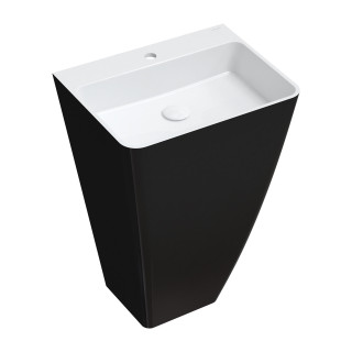 Umywalka wolnostojąca OMNIRES PARMA M+ , 55 x 43 cm - biały / czarny połysk