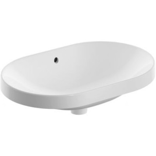 Geberit Variform Umywalka wpuszczana w blat, owalna, 55cm, bez przelewu, bez otworu na baterię
