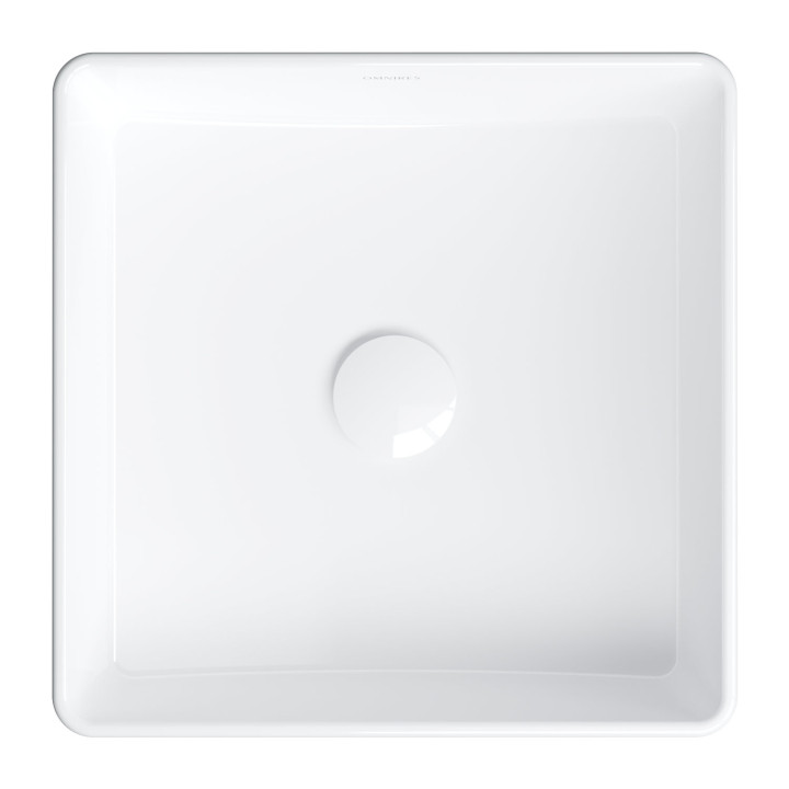 Umywalka nablatowa OMNIRES PASADENA , 36 x 36 cm -  biały połysk