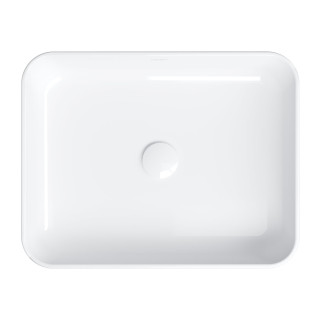 Umywalka nablatowa OMNIRES CORONA, 50 x 39 cm - biały połysk