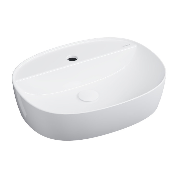 Umywalka nablatowa OMNIRES ATLANTA , 51 x 39 cm - biały połysk