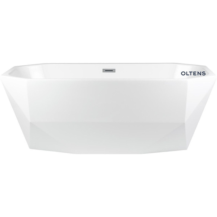 Oltens Stygg wanna wolnostojąca 160x73 cm owalna akrylowa - biała