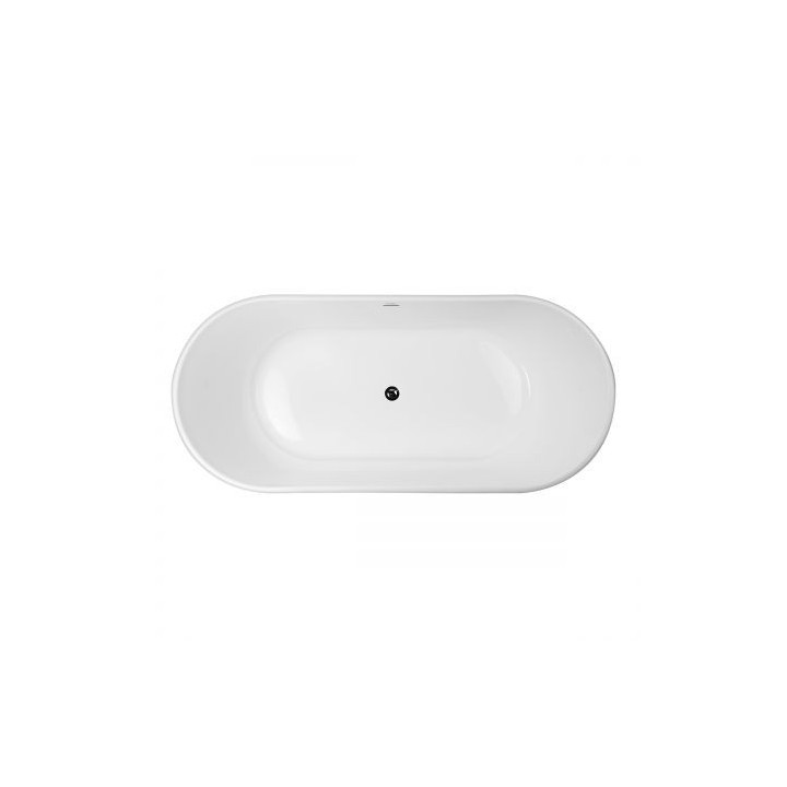 Oltens Inga wanna wolnostojąca 157x75 cm owalna akrylowa - biała