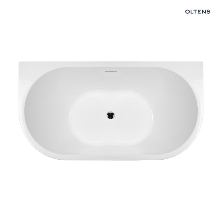 Oltens Delva wanna przyścienna 150x70 cm akrylowa owalna - biała