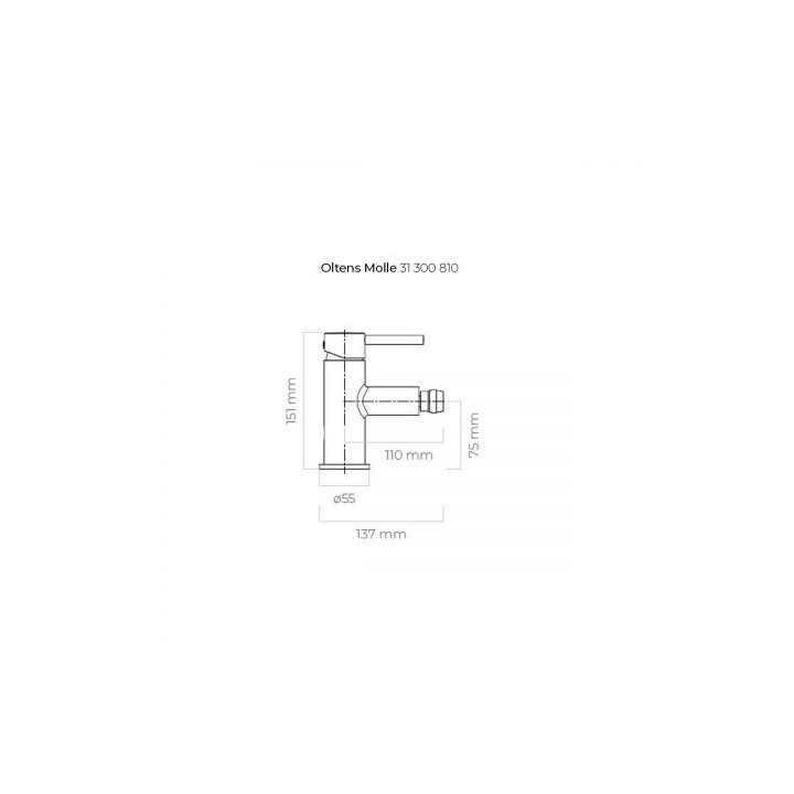 Oltens Molle bateria bidetowa - złoto szczotkowane