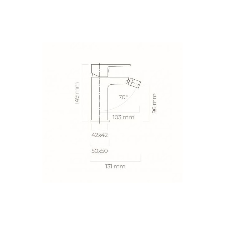 Oltens Gota bateria bidetowa stojąca - złota