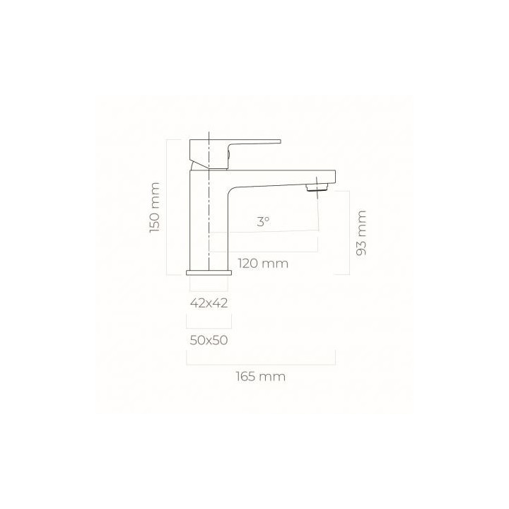 Oltens Gota bateria umywalkowa stojąca - złota