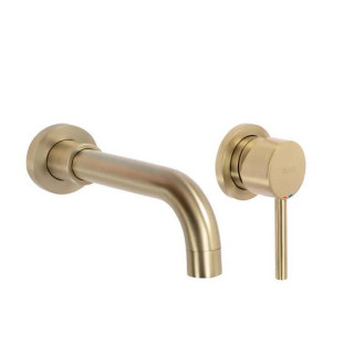 Bateria umywalkowa podtynkowa REA Lungo - złota