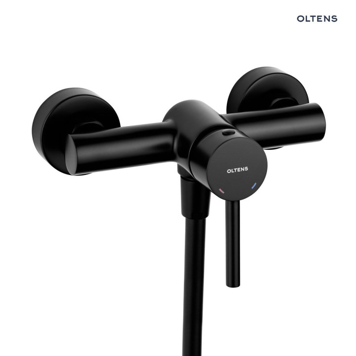 Oltens Molle bateria prysznicowa ścienna - czarny mat