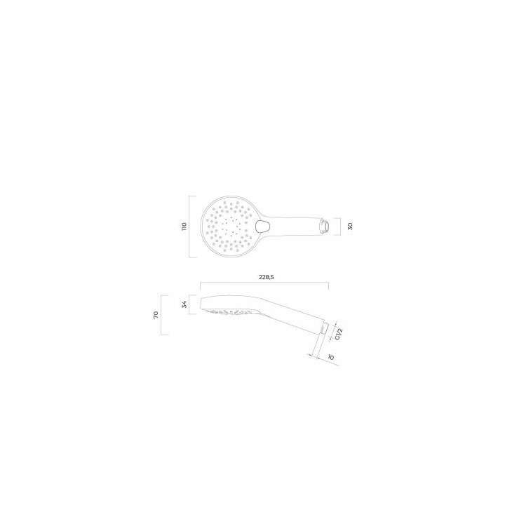 Zestaw prysznicowy Oltens Driva EasyClick Alling 60 - złoty połysk