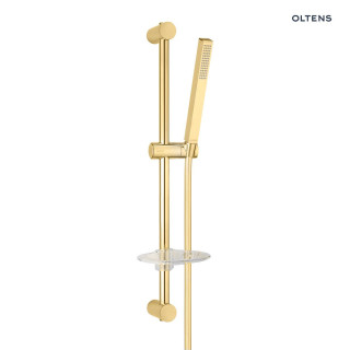 Zestaw prysznicowy Oltens Sog Alling 60 z mydelniczką - złoty połysk