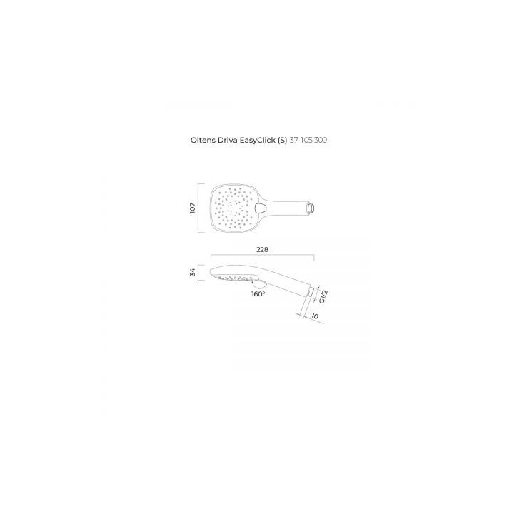 Oltens Driva EasyClick (S) Gide zestaw prysznicowy - czarny mat