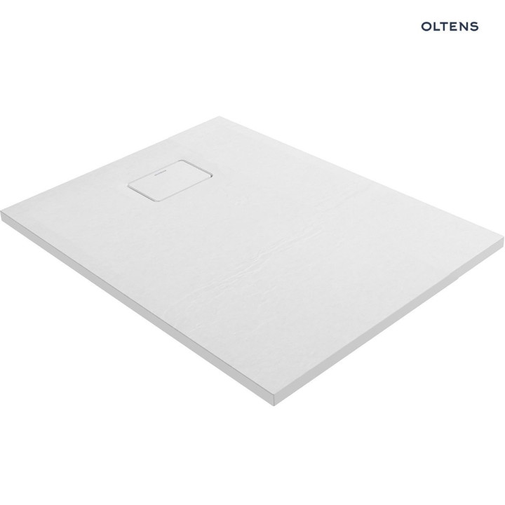 Oltens Bergytan brodzik prostokątny 100x80 cm RockSurface - biały