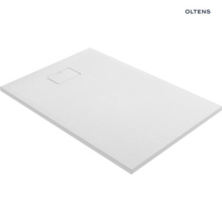 Oltens Bergytan brodzik prostokątny 120x80 cm RockSurface - biały
