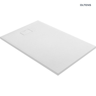 Oltens Bergytan brodzik prostokątny 140x90 cm RockSurface - biały