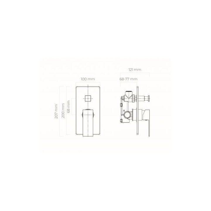 Zestaw Oltens Gota zestaw wannowo-prysznicowy podtynkowy - złoty połysk